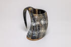 Natural Horn Tankard  Raven Design