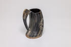 Natural Horn Tankard  Norse Triple Knot Design