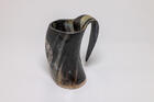 Natural Horn Tankard  Wolf Design