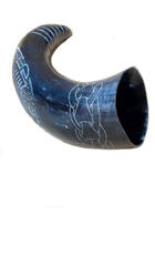 Natural Drinking Horn  Norse Longship Design