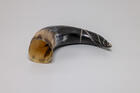 Natural Drinking Horn - Huginn and Muninn Design