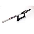 White Katana with Black and Purple Dragon