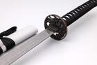 White Katana with Black and Purple Dragon