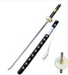 Black with White Crosses (Black Handle) Foam Sword