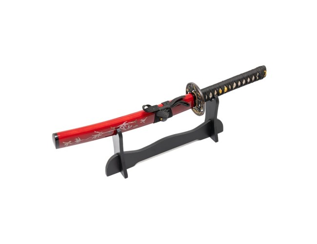 Shoguns Red Rage Tanto with 1095 Makuri Lamination Shoguns Red Rage Tanto with 1095 Makuri Lamination