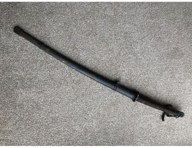 Antiqued 2nd WW Damascus Steel Japanese Officers Katana