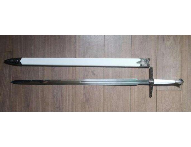 Full Size White Metal Sword