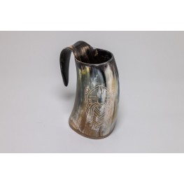 Natural Horn Tankard – Odin Helm Design Natural Horn Tankard – Odin Helm Design