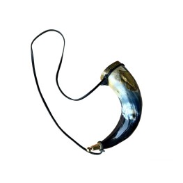 Direwolf Wolf Drinking Horn with Leather Strap