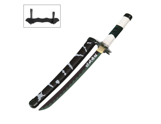 40cm Metal Manga Style Sword on Stand