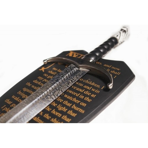 Snow Direwolf Sword in Damascus