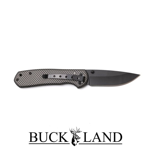 Buckland Smooth Black Folding Knife