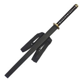 Wood Chain Sword with Leather Scabbard