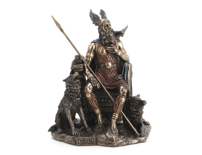 Odin Sitting with Wolves and Crows