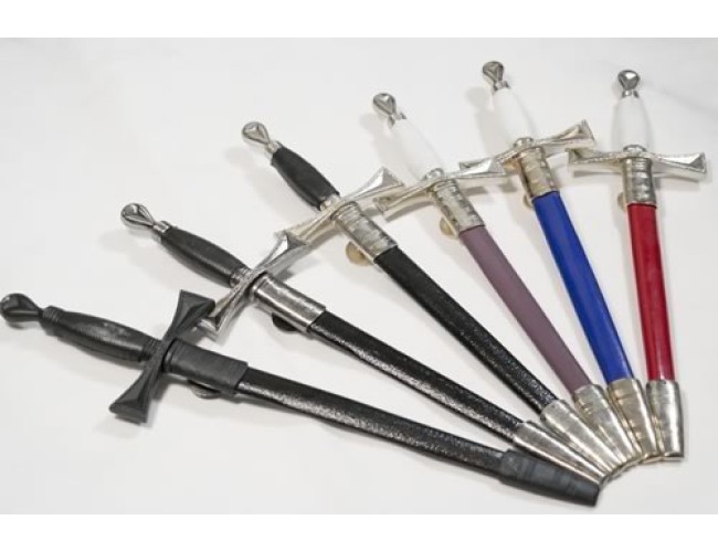 Masonic Dagger in Black with Gold Fittings