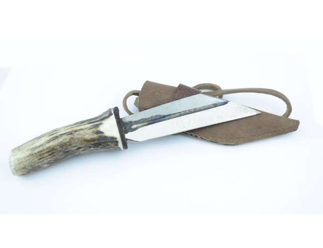 Small Scramsax, Stag Antler Handle, Stainless Steel Blade