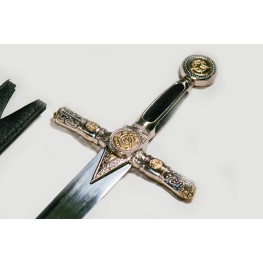 Masonic Sword with Pentagram in Black Velvet