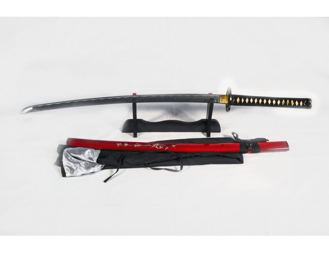 Shoguns Red Rage Katana with 1095 Makuri Lamination