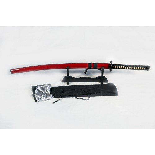 Shoguns Red Rage Katana with 1095 Makuri Lamination