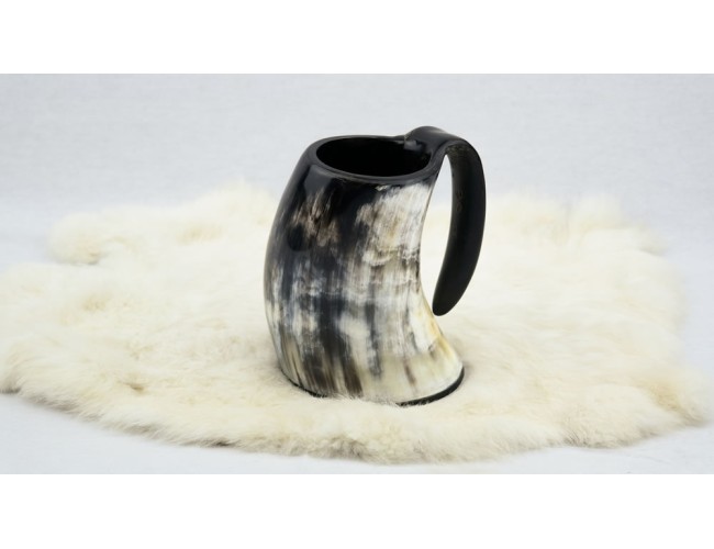 Genuine Natural Horn Drinking Tankard