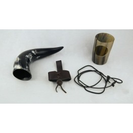 Genuine Horn Drinking Horn with All Accessories