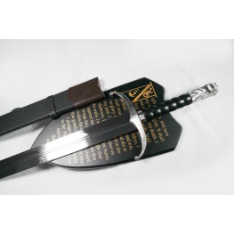Snow Direwolf Sword with Plaque and Sheath