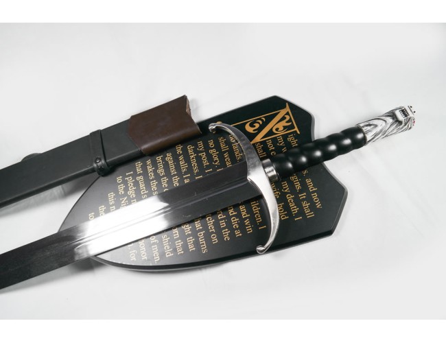 Snow Direwolf Sword with Plaque and Sheath