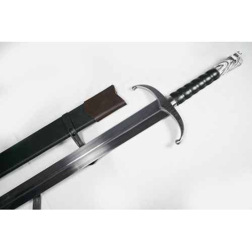 Snow Direwolf Sword with Plaque and Sheath