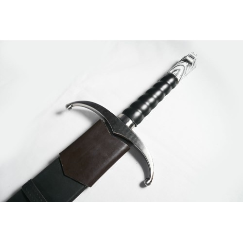 Snow Direwolf Sword with Plaque and Sheath
