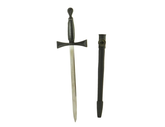Masonic Dagger in Black with Black Fittings