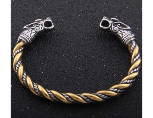 Viking Bracelet Silver/Gold in Viking Pouch