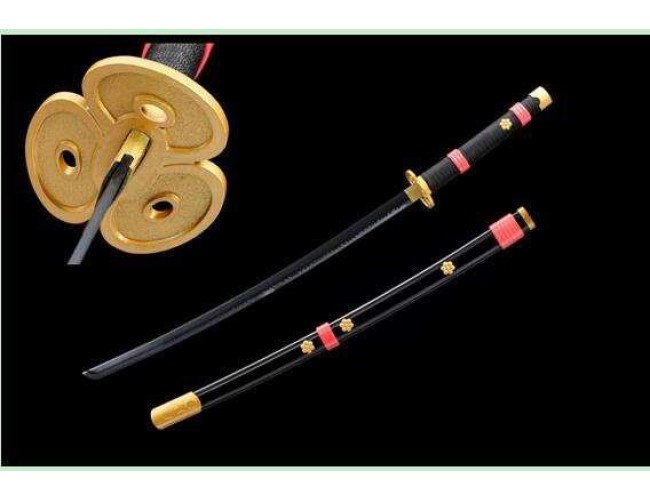 Metal Black with Orange Katana