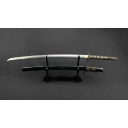 Warriors Demise Katana in Clay Tempered Damascus Warriors Demise Katana in Clay Tempered Damascus