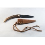 Genuine Stag Antler Sgian Dubh Curved (Stainless Steel)