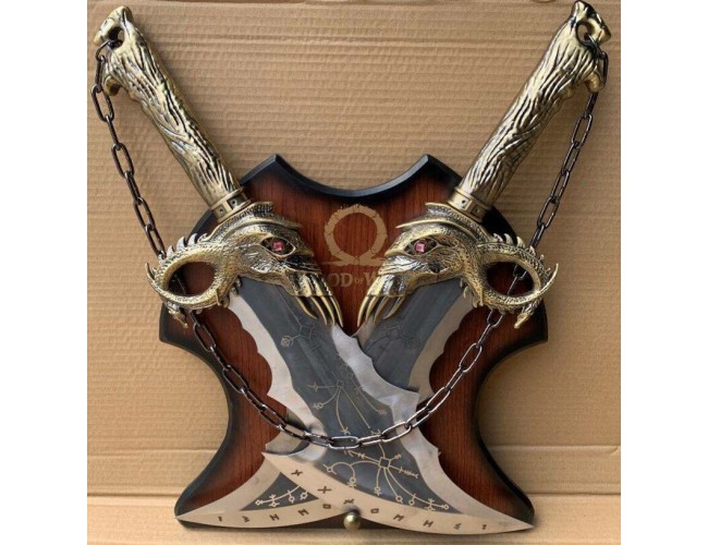 Metal Sword Pair on Plaque (Latest Version V3)