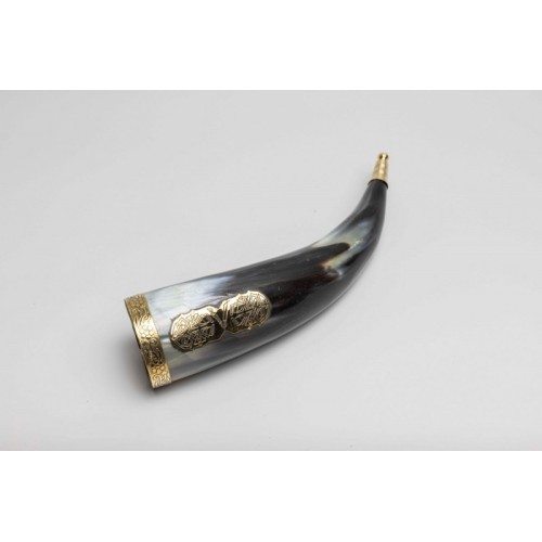 Viking Style Drinking Horn with Horn Stand