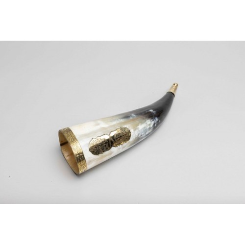 Viking Style Drinking Horn with all accessories Viking Style Drinking Horn with all accessories