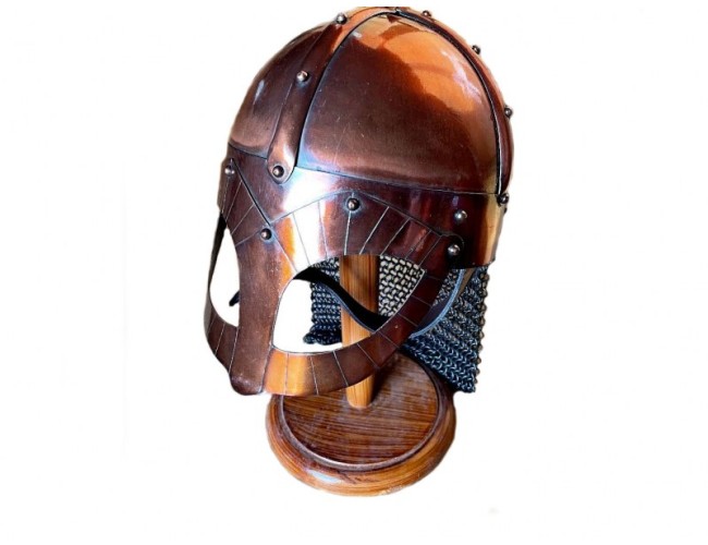 Traditional Viking Anglo Saxon Helmet with Chainmail