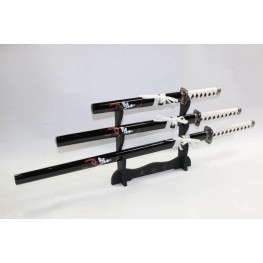 Black with White Handle and Black and Red Writing 3 set Black with White Handle and Black and Red Writing 3 set