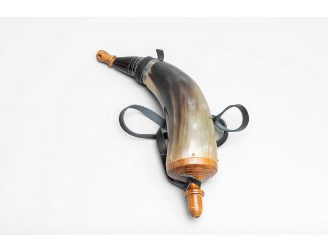 Powder Horn with Leather Strap