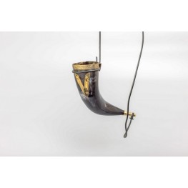 V for Viking Drinking Horn with Leather Strap