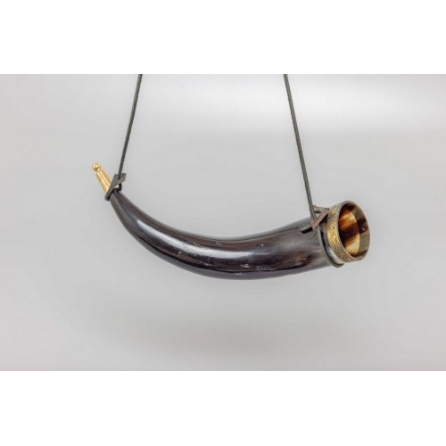 V for Viking Drinking Horn with Leather Strap