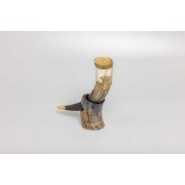 Thor Horn with Natural Horn Table Stand