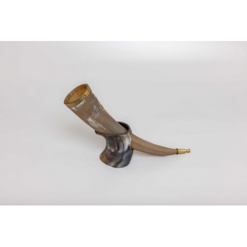 Thor Horn with Natural Horn Table Stand