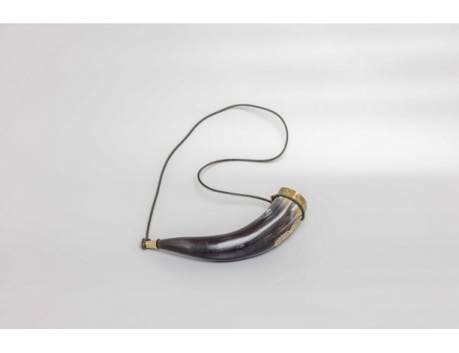 Viking Style Drinking Horn with Leather Shoulder Strap