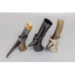 Genuine Horn Drinking Horn with Genuine Horn Table Stand
