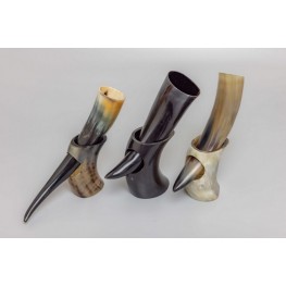 Genuine Horn Drinking Horn with Genuine Horn Table Stand