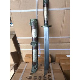 Antiqued Damascus Officers Tanto