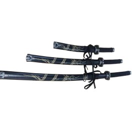 Black Set of 3 with Dragon (Carbon Steel Blade) Black Set of 3 with Dragon (Carbon Steel Blade)