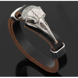 Bird Skull Bracelet in Viking Pouch